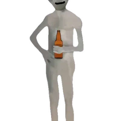 Alien w/ beer