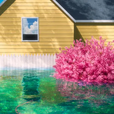Watering the garden
