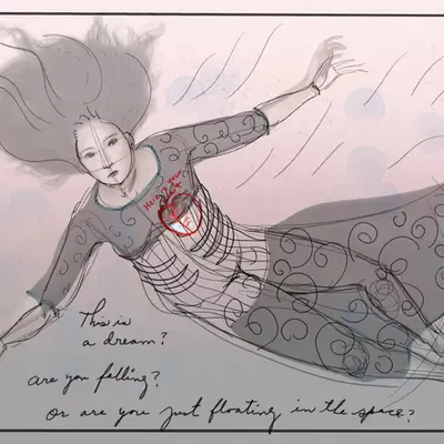 Free (sketch for a painting)