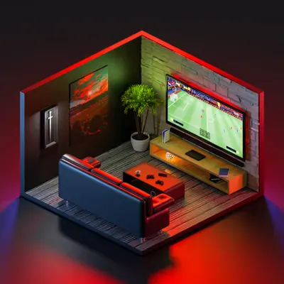 Reddish Room