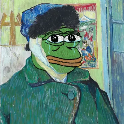 PEPE portrait with Bandaged Ear