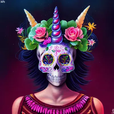sugar skull #203