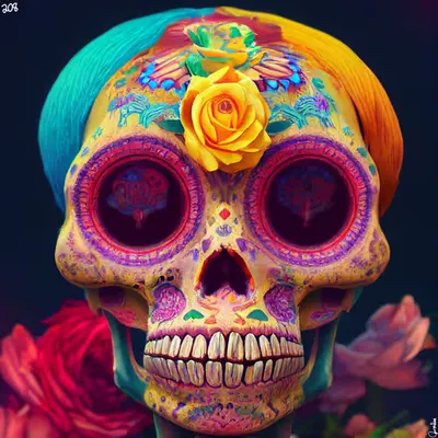 sugar skull #208