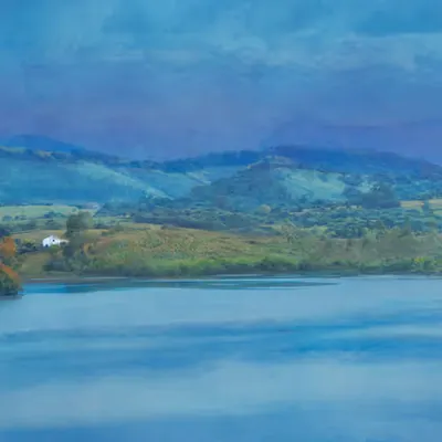 White house by the lake