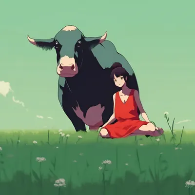 The Girl and her Cow