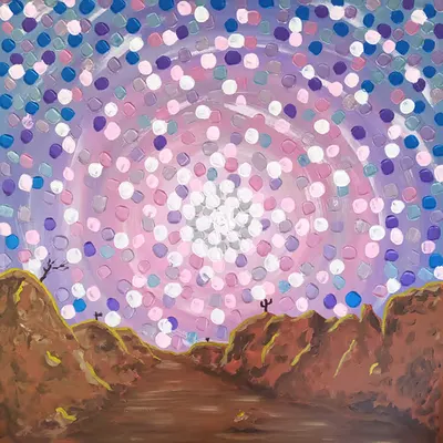 Starry night sky at Tatacoa Desert