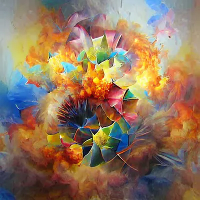 Abstract Human vs AI #8 (AI)