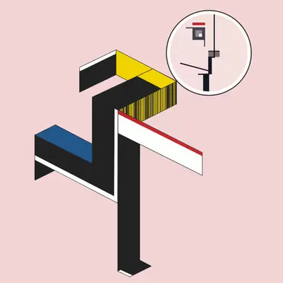 Bauhaus Faces: #048 - Ready, Set, Go! (Rare Red Background!)