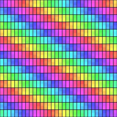 Blended Rainbow Grid