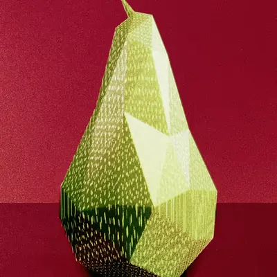 A single pear (still life).