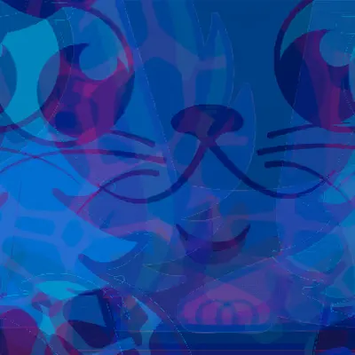 Kittie in Crypto Blue
