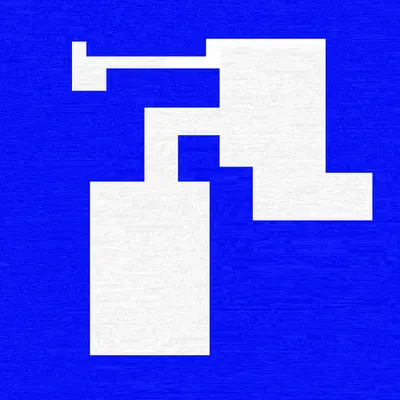 Digital Abstract Art Blue & White