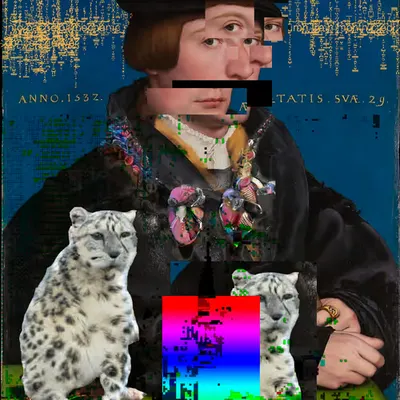Hermann von Wedigh III with Snow Leopard