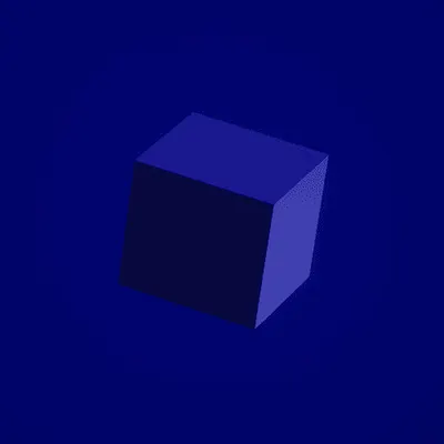 Classic Blue 3D Cube